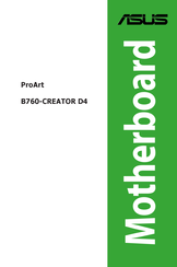 Asus ProArt B760-CREATOR D4 Bedienungsanleitung
