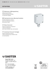Sauter EGT301F902 Bedienungs- Und Montageanleitung
