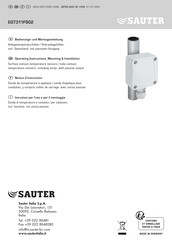 Sauter EGT311F902 Bedienungs- Und Montageanleitung