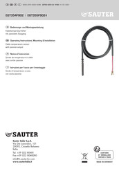 Sauter EGT355F902-I Bedienungs- Und Montageanleitung