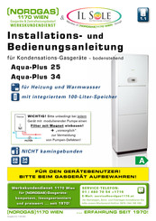 nordgas Aqua-Plus 25 Installations- Und Bedienungsanleitung