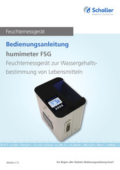 Schaller humimeter FSG Bedienungsanleitung