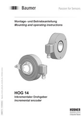 Baumer Hubner Berlin HOG 14 Montage- Und Betriebsanleitung