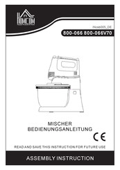 HOMCOM 800-066V70 Bedienungsanleitung