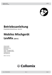 Collomix LevMix Betriebsanleitung