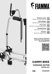 Fiamma CARRY-BIKE CARAVAN ACTIVE Montage- Und Gebrauchsanleitung