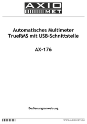 Axio Met AX-176 Bedienungsanweisung