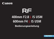 Canon RF 600mm F4 L IS USM Bedienungsanleitung