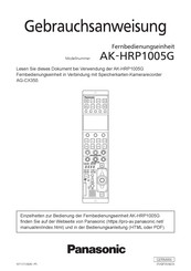 Panasonic AK-HRP1005G Gebrauchsanweisung