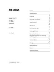 Siemens SIPROTEC 5 IO-Box 6MD84 Handbuch