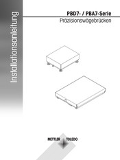 Mettler Toledo PBD7 Serie Installationsanleitung