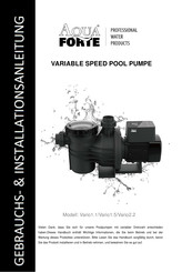 Aqua Forte Vario2.2 Gebrauchs- Und Installationsanleitung