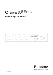 Focusrite Clarett 8PreX Bedienungsanleitung