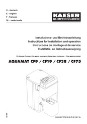 KAESER KOMPRESSOREN AQUAMAT CF38 Installation Und Betriebsanleitung