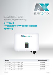 a-TroniX Hybridpower 8kW 3ph Installations- Und Bedienungsanleitung