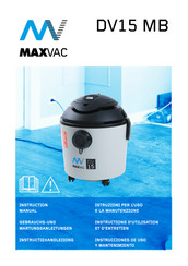 Maxvac Dura DV15 MB Gebrauchsanleitung Und Warnungen