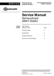 Bauknecht GKMT 2049/2 Serviceanleitung