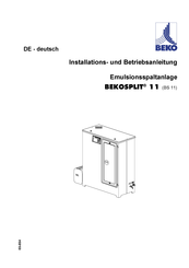 Beko BS 11 Installation Und Betriebsanleitung