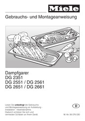 Miele DG 2661 Gebrauchs- Und Montageanweisung
