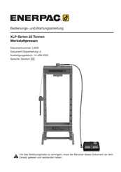 Enerpac XLP-Serie Bedienungs- Und Wartungsanleitung