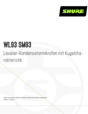 Shure WL93 SM93 Bedienungsanleitung