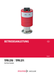 Pfeiffer Vacuum TPR 270 Betriebsanleitung