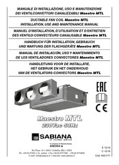 Sabiana Maestro MTL Handbuch Für Installation, Bedienung Und Wartung