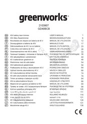 GreenWorks 2103907 Bedienungsanleitung