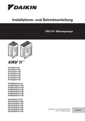 Daikin VRV IV+ RYYQ20U7Y1B series Installation Und Betriebsanleitung