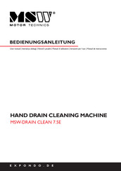 MSW Motor Technics MSW-DRAIN CLEAN 7.5E Bedienungsanleitung