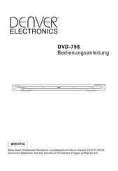 Denver Electronics DVD-758 Bedienungsanleitung