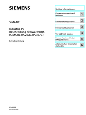Siemens SIMATIC IPC3 7G Serie Betriebsanleitung