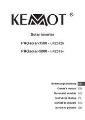 Kemot PROsolar-5000 Bedienungsanleitung