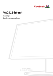 ViewSonic VA2415-mh Bedienungsanleitung