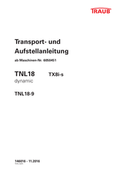Traub TX8i-s Transport- Und Aufstellanleitung