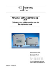 Halstrup-Walcher PIZ Originalbetriebsanleitung