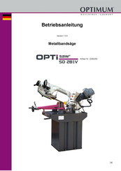 Optimum OptiSaw SD 281V Betriebsanleitung