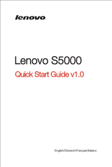 Lenovo S5000-F Schnellstartanleitung