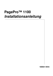 Minolta PagePro 1100 Installationsanleitung