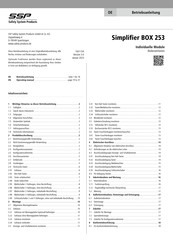 SSP Simplifier BOX 253 Betriebsanleitung