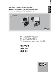 Helios SlimVent SVS EC 315 A Montage- Und Betriebsvorschrift