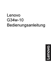 Lenovo G34w-10 Bedienungsanleitung