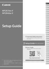 Canon MF264dw Installationsanleitung