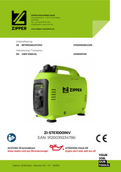 Zipper ZI-STE1000INV Betriebsanleitung