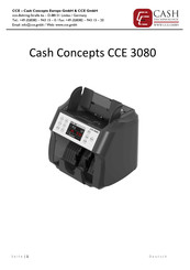 CashConcepts CCE 3080 Bedienungsanleitung