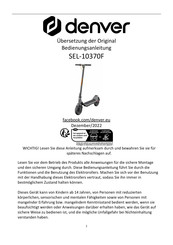 Denver SEL-10370F Übersetzung Der Original-Bedienungsanleitungen