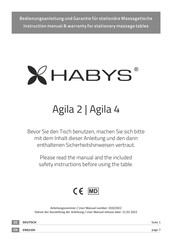 HABYS Agila 2 Bedienungsanleitung Und Garantie