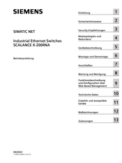Siemens SIMATIC NET SCALANCE X-200RNA Betriebsanleitung