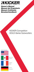 Kicker Competition GOLD-Serie Benutzerhandbuch
