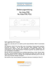 Musical Fidelity Nu-Vista PRE PSU Bedienungsanleitung